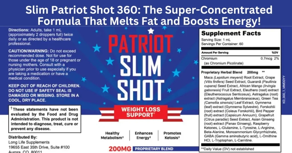 Slim Patriot Shot 360: The Super-Concentrated Formula That Melts Fat and Boosts Energy!
